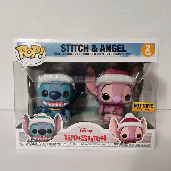 Funko Pop - Lilo & Stitch - Stitch & Angel Winter 2 Pack - Hot Topic Exclusive - Picture 1 of 8